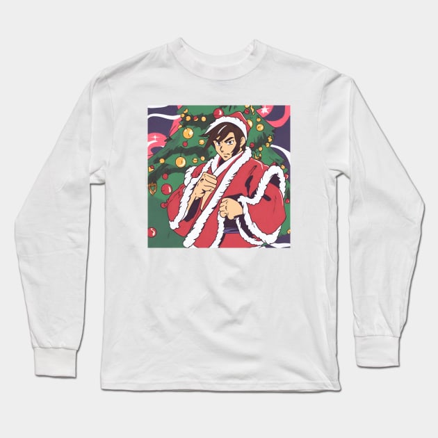 Christmas Anime Long Sleeve T-Shirt by Kings Court